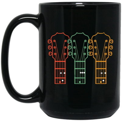 Retro Guitar Dad, Dad Guitar Chords Black Mug