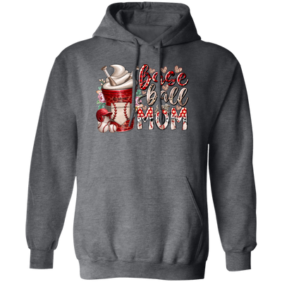 Gift For Mom, Mother's Day Gift, Best Mom Gift, Coffee Lover Gift, Best Baseball Lover Pullover Hoodie