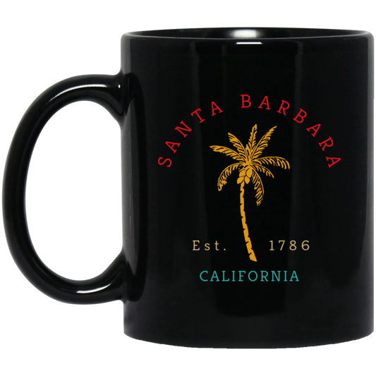 Retro Cool Vintage Santa Barbara Beach California Palm Tree Lover