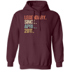 Birthday Gift Legendary Since April 2011 Retro Pullover Hoodie