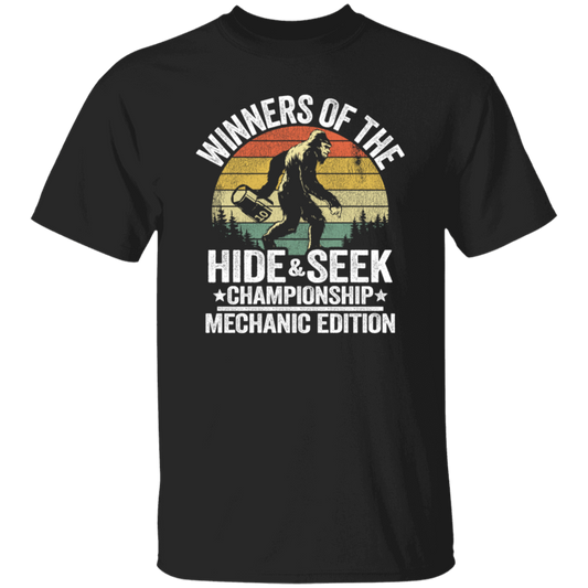 Retro Hide And Seek, Winners Of The Hide And Seek Championship Mechanic Edition Unisex T-Shirt