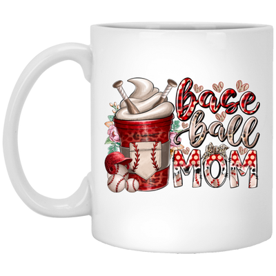 Gift For Mom, Mother's Day Gift, Best Mom Gift, Coffee Lover Gift, Best Baseball Lover White Mug