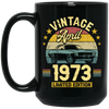 1973 Best Gift, 1973 Limited Edition, April 1973 Birthday Gift, Retro 1973 Black Mug