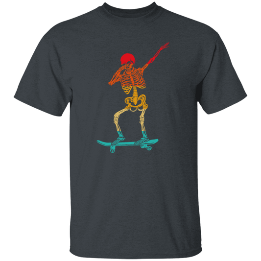 Cool Dabbing Skater Design For Men And Boys Skeleton Vintage Unisex T-Shirt