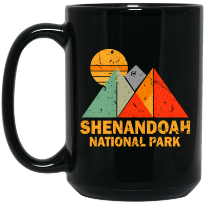 Best National Park, Shenandoah Lover Gift, Best Retro Mountain Love Black Mug