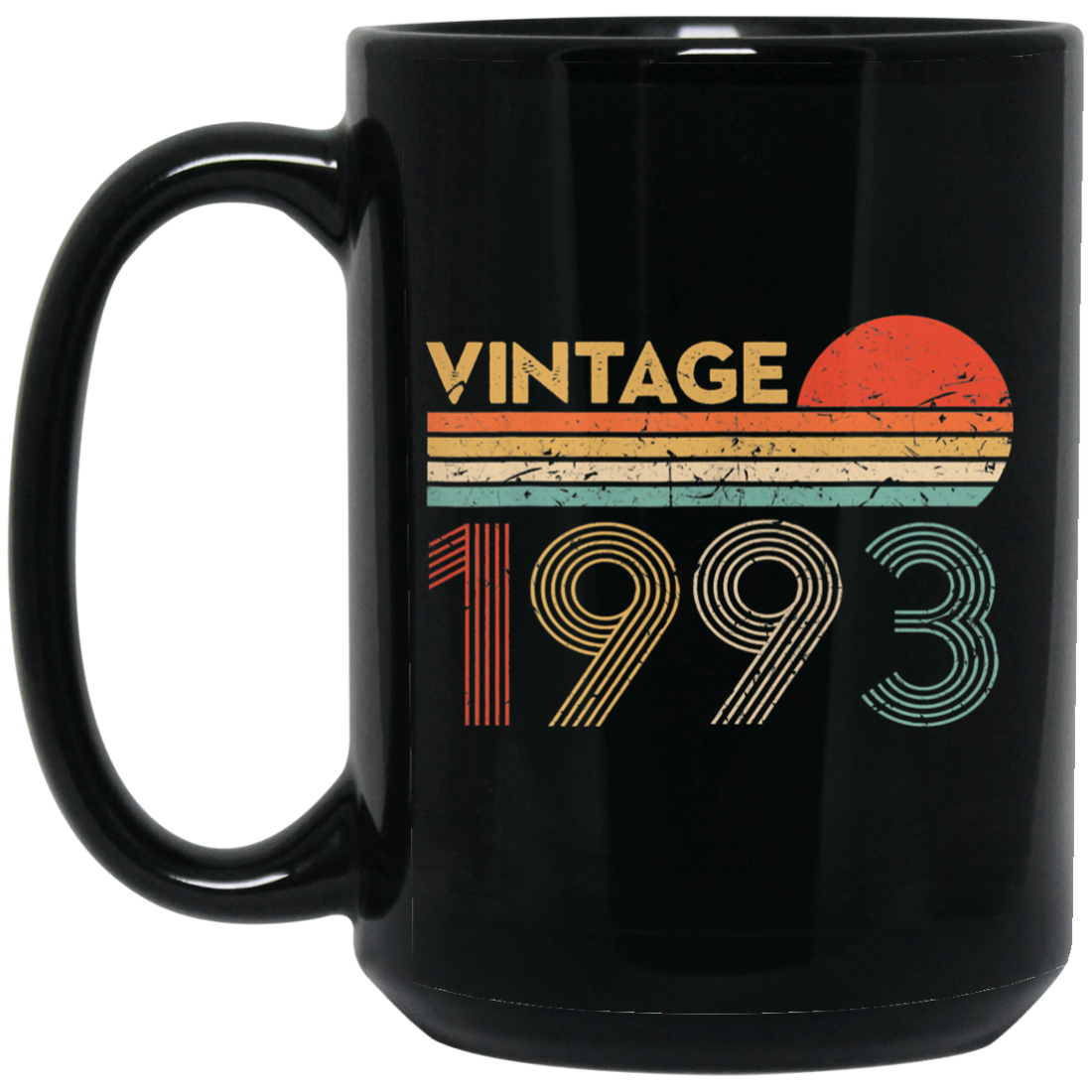 Birthday Gift Vintage Classic Born In 1993 Gifts Black Mug