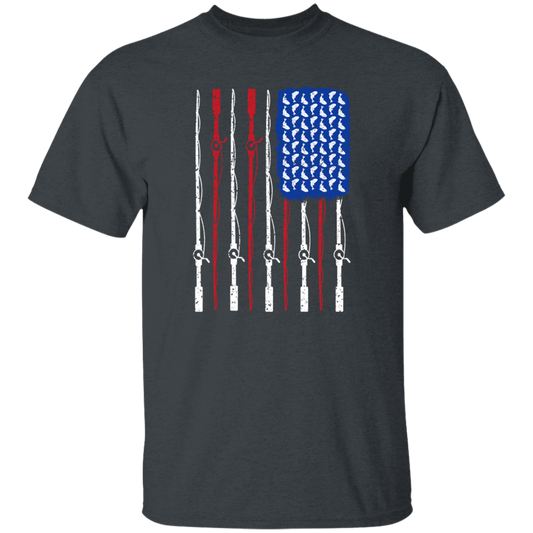 American Rod, Fishing American, Fisherman Lover, Fisherman Gift, Fish Rod Unisex T-Shirt