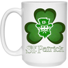 St Patrick Lover, Shamrock Gift, Lucky Leaves, Patrick Man, Patrick Day White Mug