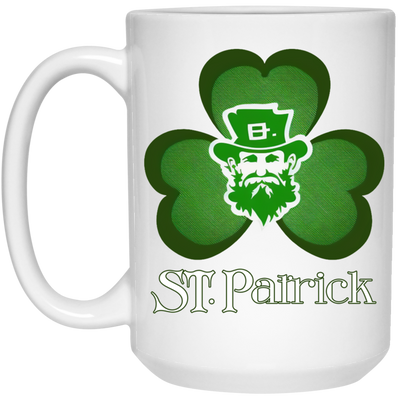 St Patrick Lover, Shamrock Gift, Lucky Leaves, Patrick Man, Patrick Day White Mug