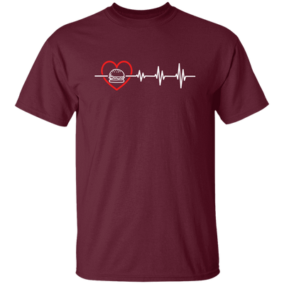 Hamburger Lover, Best Food Is Burger, Burger Heartbeat, Love Burger, Burger And Heartbeat Unisex T-Shirt