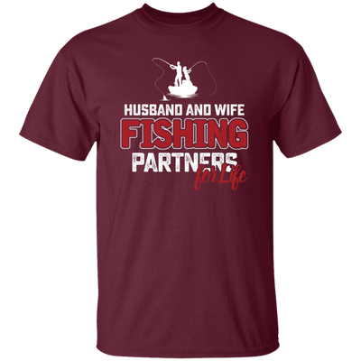 Fishing Couple, Husband And Wife Fishing, Partners For Life, Partner Fishing Unisex T-Shirt