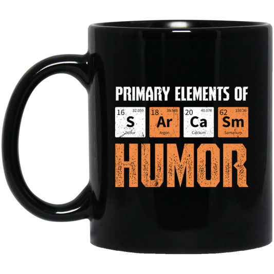 Jokes Physics Design Quote Elements Of Humor Black Mug