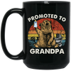 Vintage Promoted To Grandpa Bear, Bear Lover Gift In Vintage Black Mug