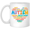 Autism Love Gift, Healing Gift, Heal Autism, Autism Awareness, Retro Gift, Autism Vintage White Mug