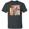 A Bloody Knife Saying Camping Is Fun Funny And Sacrastic Camper Outdoor Unisex T-Shirt