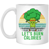 Retro Healthy Lets Burn Calories Do Excercise Broccoli