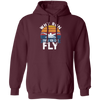 Why Run When You Can Fly, Fly Under Water, Retro Swim Love Gift Pullover Hoodie