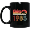 Born In 1985 Vintage 1985 Birthday Gift Black Mug