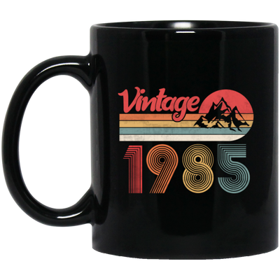 Born In 1985 Vintage 1985 Birthday Gift Black Mug