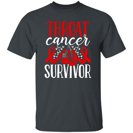 Awareness Ribbon Gift, Throat Cancer Awareness Ribbon Gloves Survivor Unisex T-Shirt