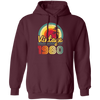 Love 1980 Gift, Retro 1980 Gift, Vintage 1980 Gift, 1980 Birthday Gift, Hawaii Lover Gift Pullover Hoodie