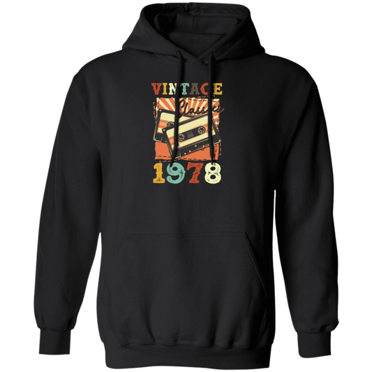 Vintage 1978, Birthday 1978 Retro, Classic Birthday Gift, Best Of 1978 Pullover Hoodie