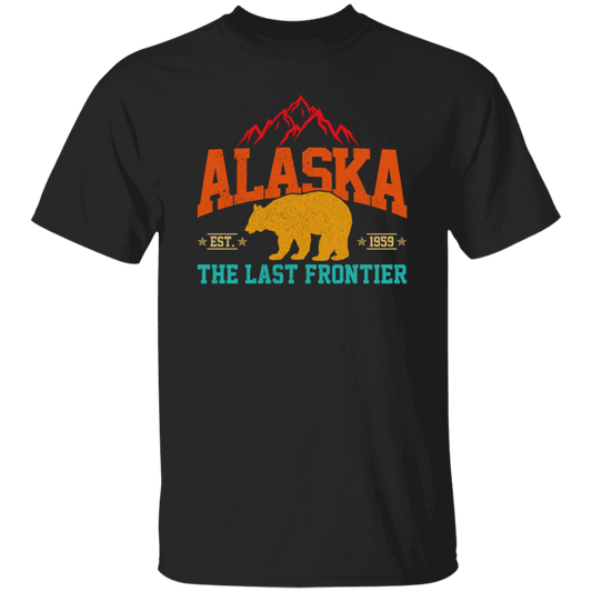 Cool Alaska The Last Frontier Grizzly Bear Souvenir Vintage Unisex T-Shirt