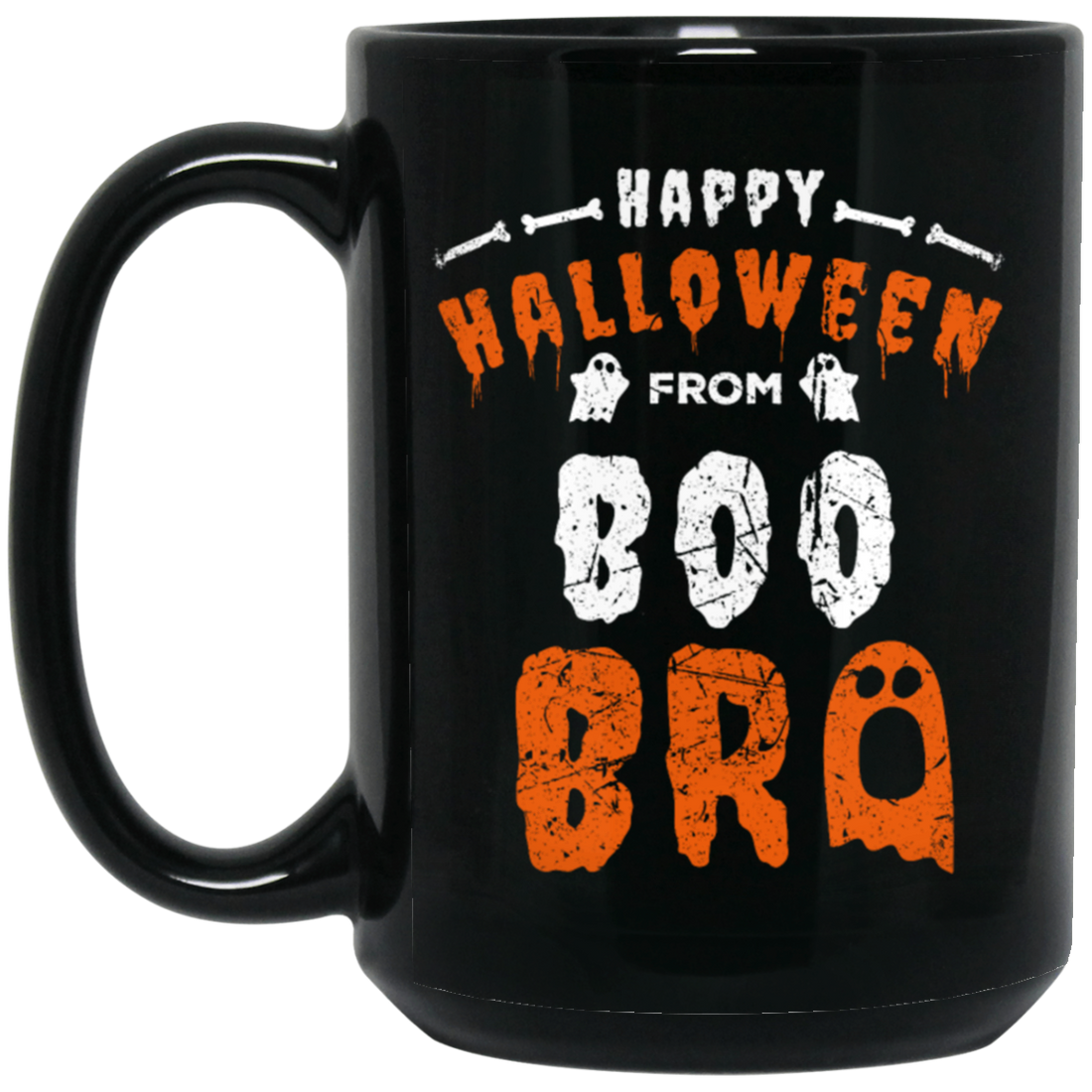 Happy Halloween Vintage, Boo Bro Funny, Lovely Halloween Black Mug
