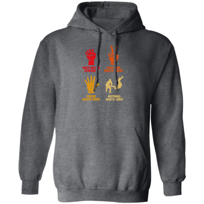 Rock Beats Scissors Beats Paper Beats Rock But Nothing Beats Judo Retro Pullover Hoodie