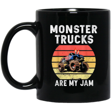 Vintage Monster Truck Are My Jam Retro Sunset Cool