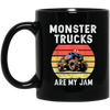 Vintage Monster Truck Are My Jam Retro Sunset Cool