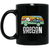 Oregon Love Gift, Outdoor Hippie, Van Nature Retro, National Park Black Mug