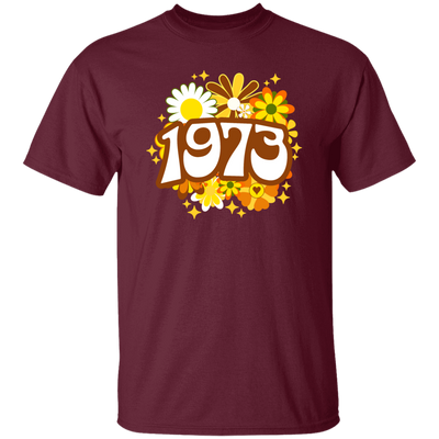 Birthday Gift 1973 Flower Lover Groovy Gift Colorful