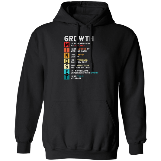 Mindset Gift, Growth Mindset, Retro Mindset Lover, Improve Yourself Pullover Hoodie