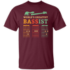 Retro Bassist Dad, Guitar Dad Gift, Love Music, Best Of Music Unisex T-Shirt