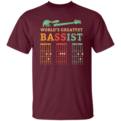 Retro Bassist Dad, Guitar Dad Gift, Love Music, Best Of Music Unisex T-Shirt