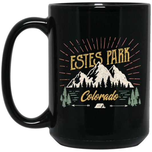 Colorado Park, National Park Lover, Estes Park Lover, Best Park Gift Black Mug