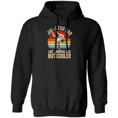 Jiu-Jitsu Dad Like A Normal Dad But Cooler Men Father Vintage Fighter Pullover Hoodie