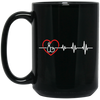 Bowling Lover, Best Bowling, Bowling Heartbeat, Love Play Bowling Together Black Mug