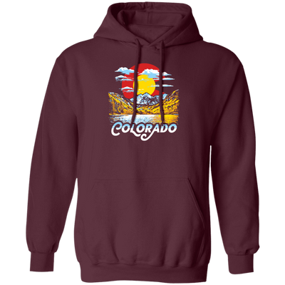 Colorado Gift, Oil Paint Art, Landscape Gift Colorado, Love Mountain And Moon Pullover Hoodie