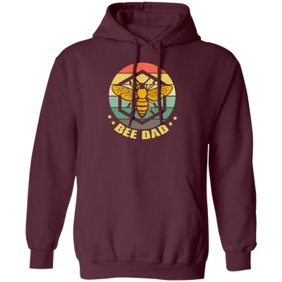 Retro Bee Dad Beekeeper, Beekeeping Honey Bees Pullover Hoodie