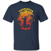 Badminton Palm Trees Gift For Dad Vintage Play Badminton Sporty Unisex T-Shirt