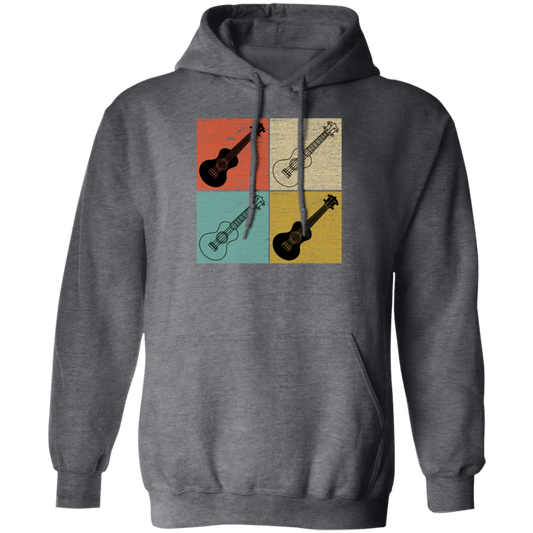 Four Ukulele Great Present For Ukulele Lover Birthday Gift Vintage Pullover Hoodie