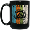 Retro Raccoon Wild Breed Trash Panda Wild Cats Men Wears Black Mug