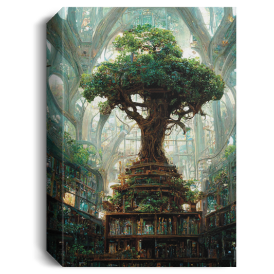 Roots Of Epic Tree Contain Large Interior Of Beautiful Underground Steampunk Library