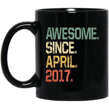 Awesome Since April 2017 Premium Black Mug