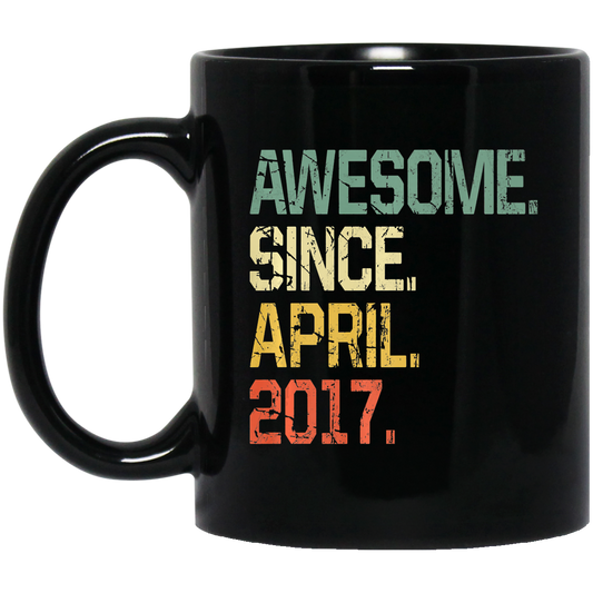 Awesome Since April 2017 Premium Black Mug