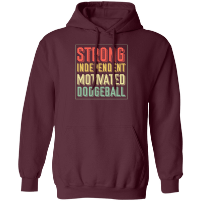 Ballgame Gameplay Throwing Ball Hit Opponents Strong Independent Motivated Dodgeball Vintage Pullover Hoodie