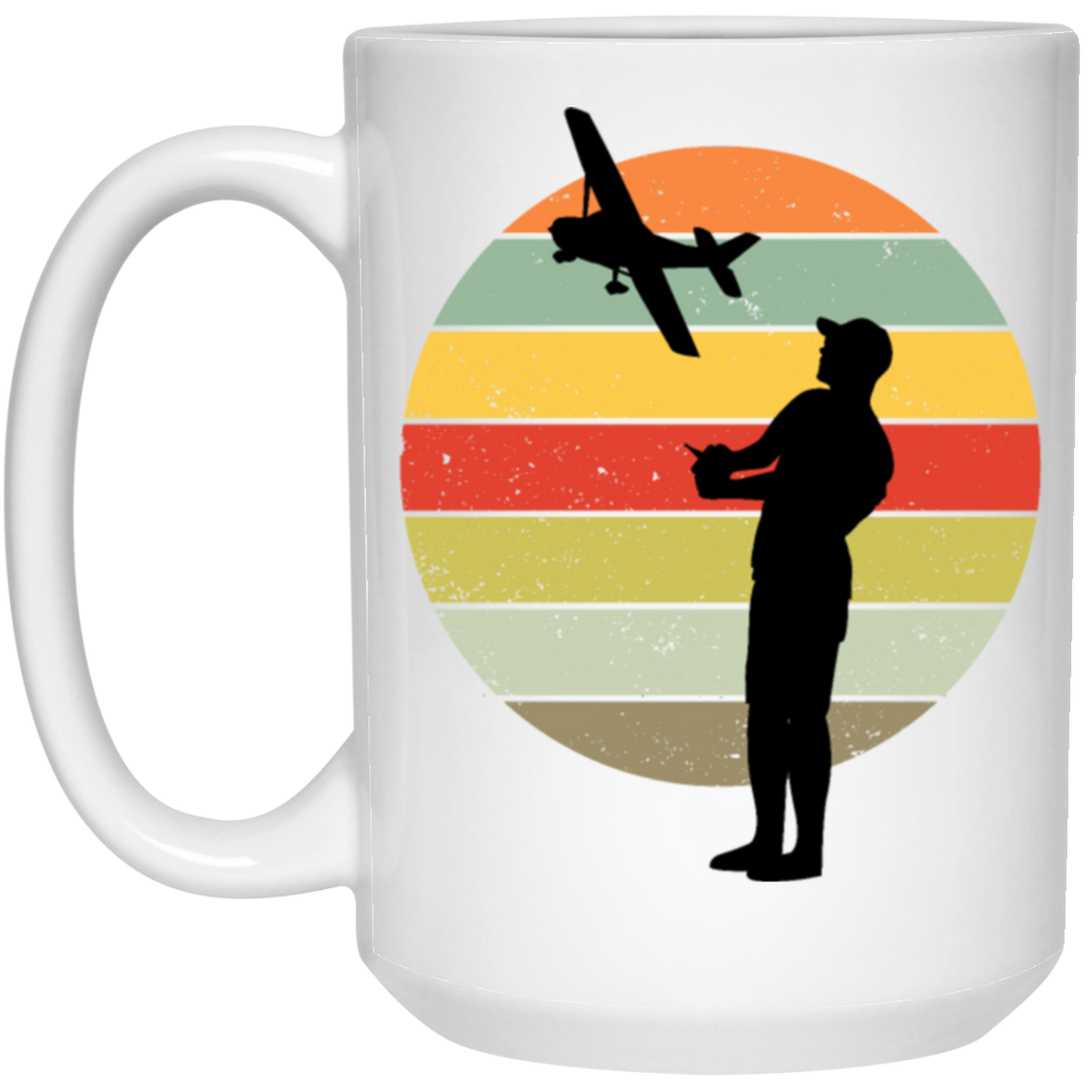 Builder Airplane Retro Gift Model Flight Model Gift Boyfriend White Mug