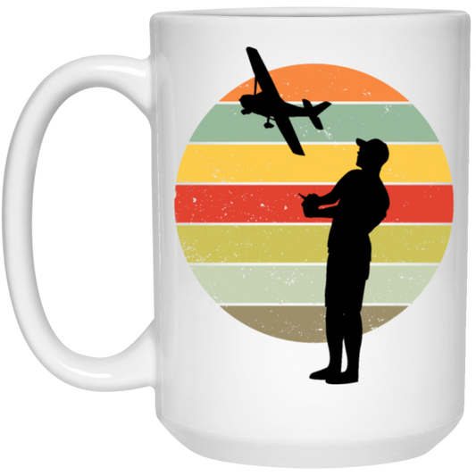 Builder Airplane Retro Gift Model Flight Model Gift Boyfriend White Mug